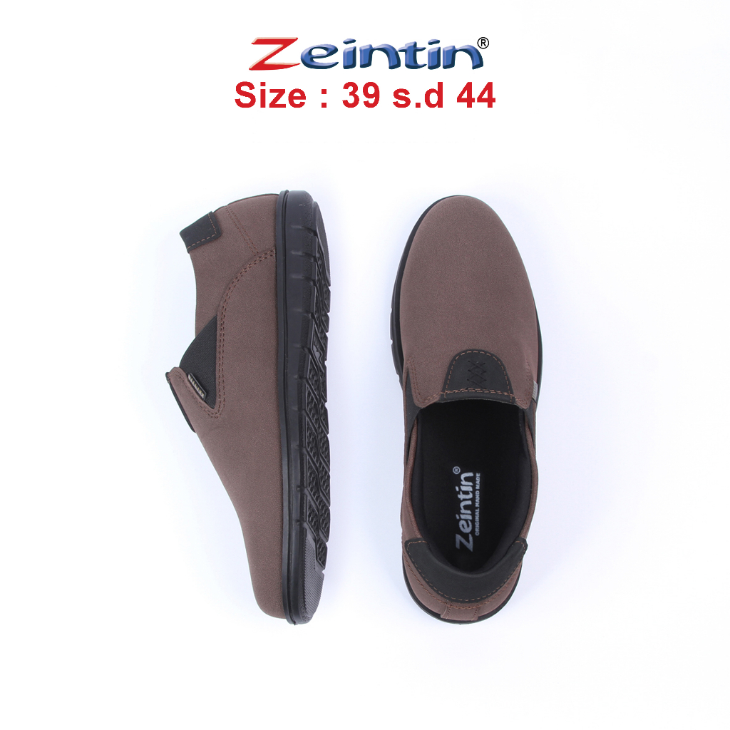 Zeintin - Sepatu Slip On Pria Zeintin  Sepatu Pria Hitam Sneakers Pria  Sepatu Kasual Sekolah BJ