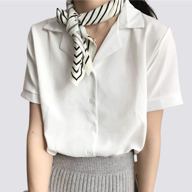 XIAOZHAINV Blouse Wanita Korean Style Lengan Pendek 307