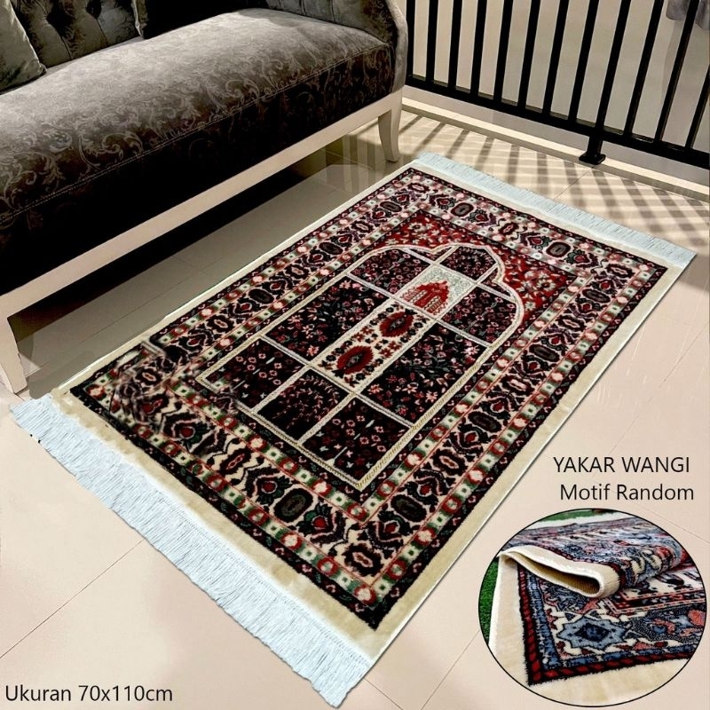 Sajadah Turki Beludru Premium 70x110cm | YAKAR PARMFUM| Super Tebal Dewasa |Sajadah Parfum|Sajadah Wangi |Yakar