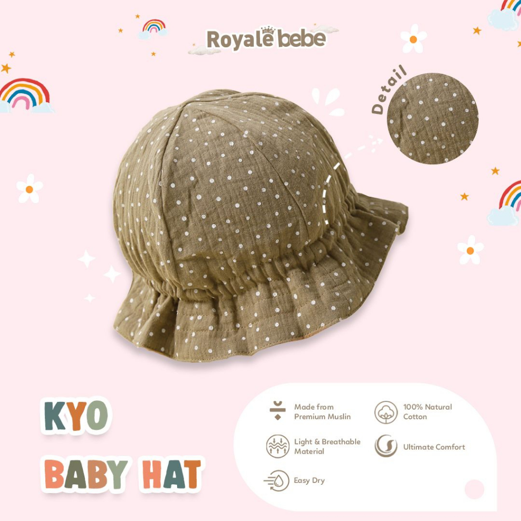 ROYALE BEBE KOREAN STYLE HAT TOPI KYO / MINJAE / YUJIN / JIWON / JISU BABY HAT TOPI BUNDAR ANAK LUCU 6 BULAN - 2 TAHUN