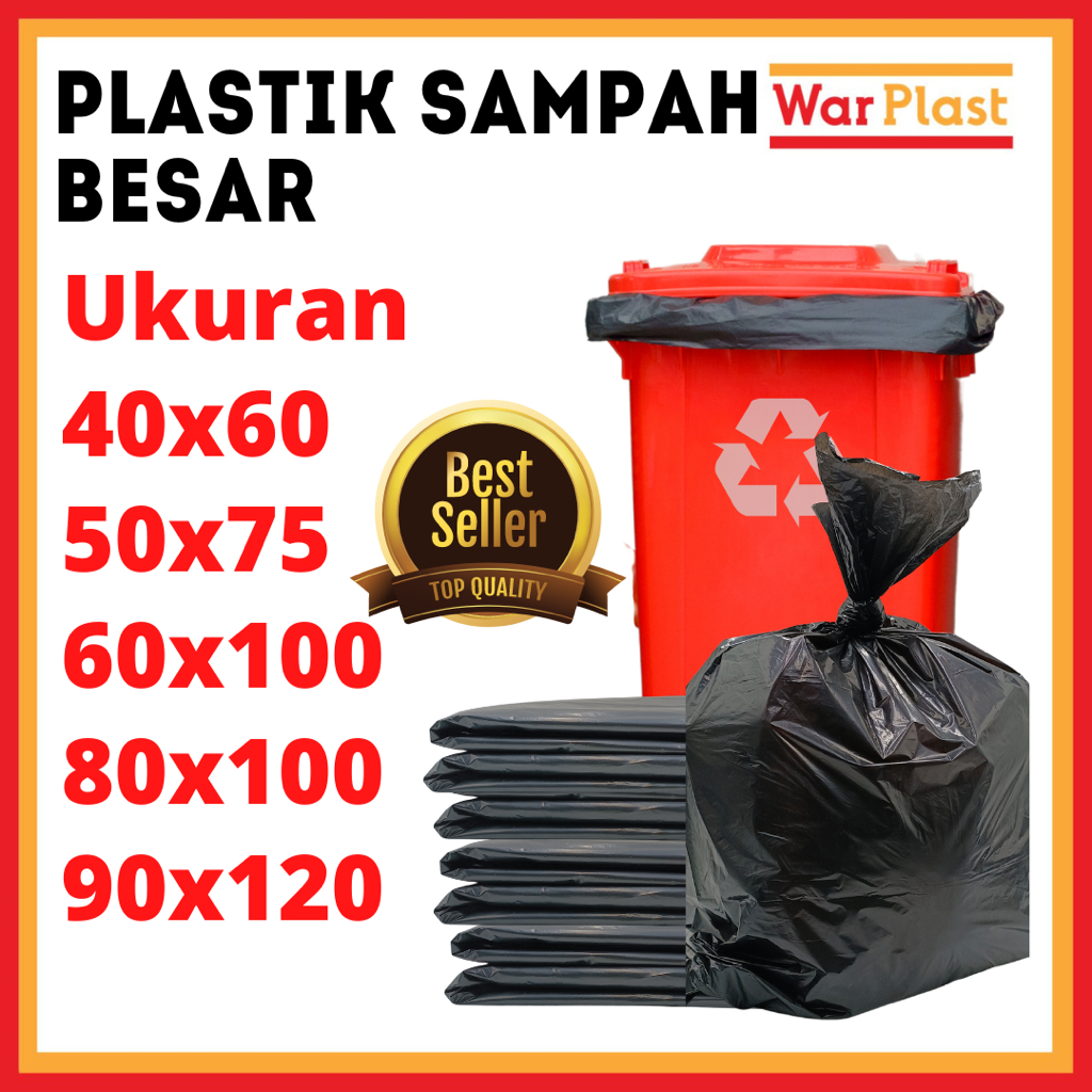 Plastik Sampah | Kantong Plastik Sampah Hitam | Plastik Packing Besar Uk. 40 x 60 |  50 x 75 | 60 x 100 | 80 x 100 | 90 x 120
