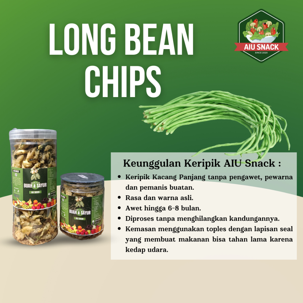 

Keripik Kacang Panjang Healthy Snacks Renyah Segar Kriuk Crispy