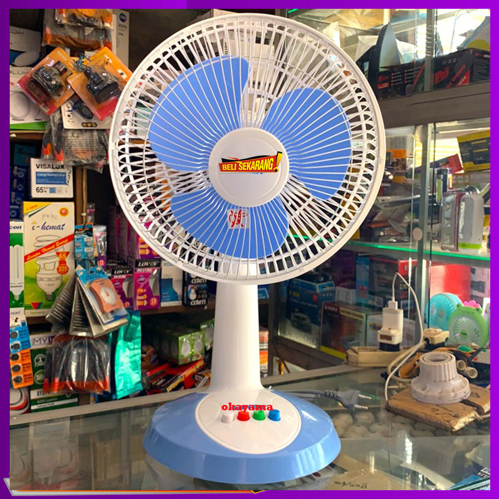 Kipas Angin Meja / Duduk / Desk Fan Murah / Deskfan Okayama/sanex 8 Inch ori