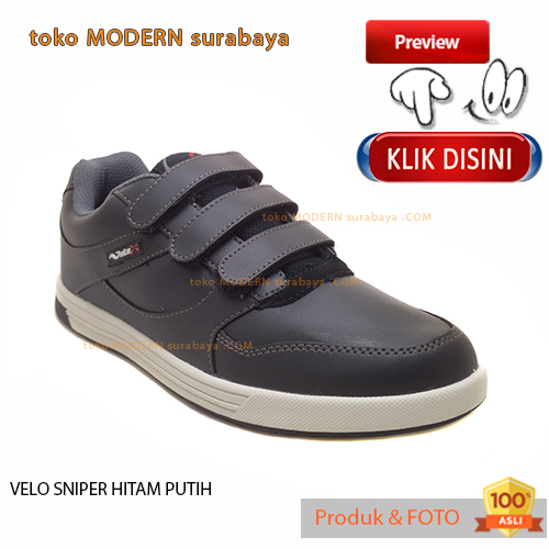 Sepatu pria sepatu sekolah snekers velcro VELO SNIPER