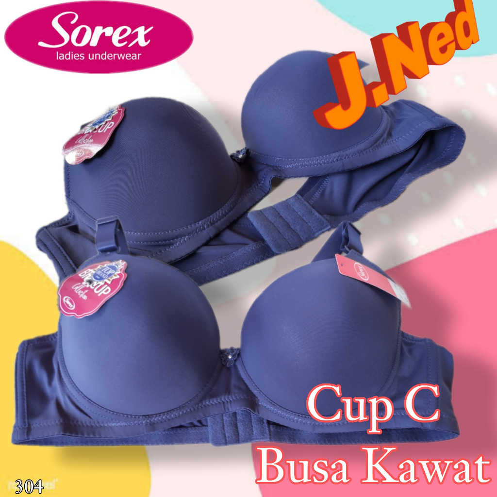 J304 - BRA SOREX BUSA ADA KAWAT CUP BESAR 36C - 42C TIGA PENGAIT