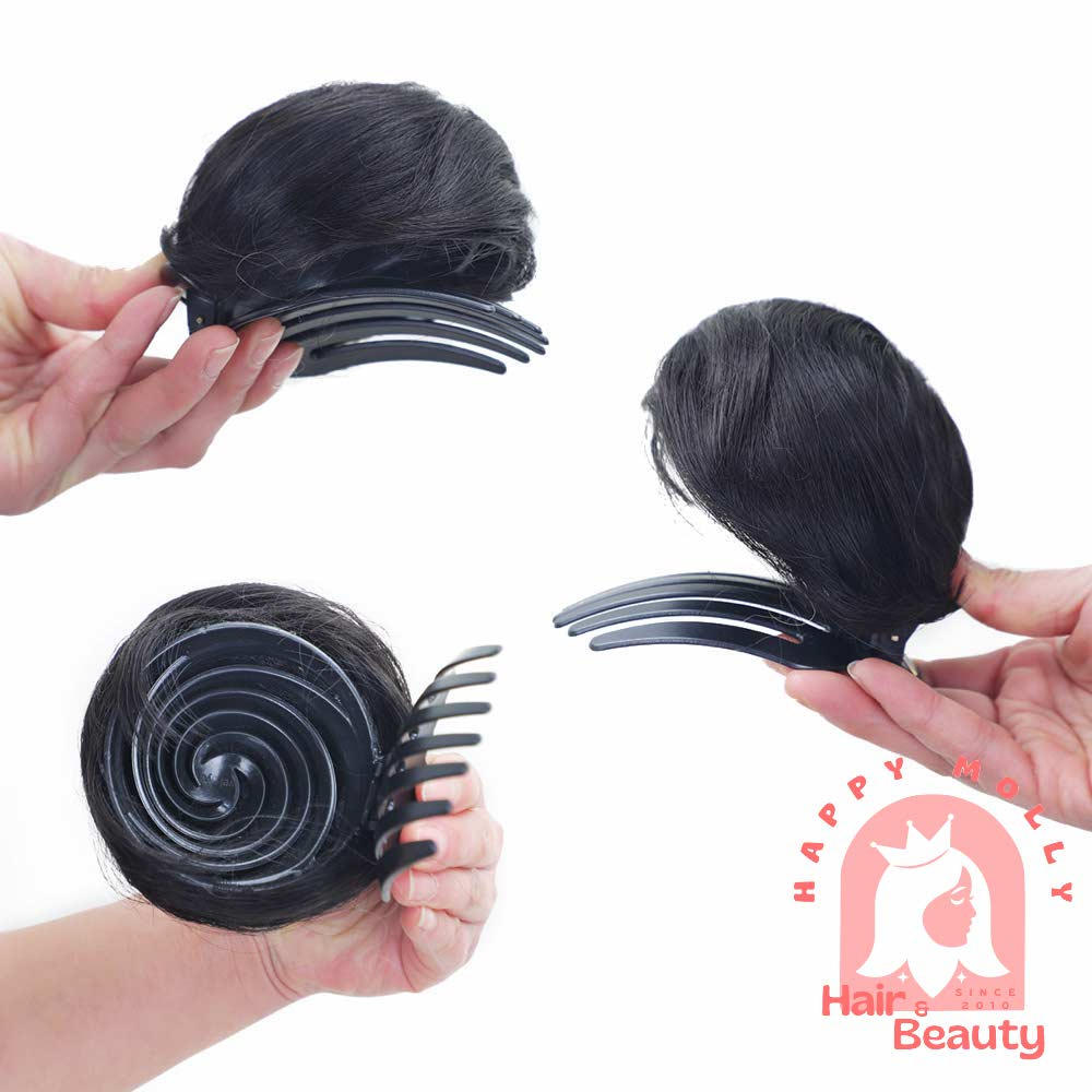 Fun Bun Wig Cepol - Jepitan Konde Rambut Wanita Korea - Sanggul Instant W8169 ( Group )