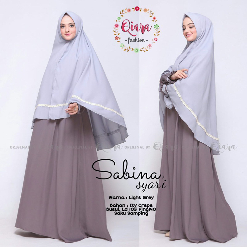 sabina qiara sale Annaya Syari Gamis Muslim Cadar Produk Original By Intanaka