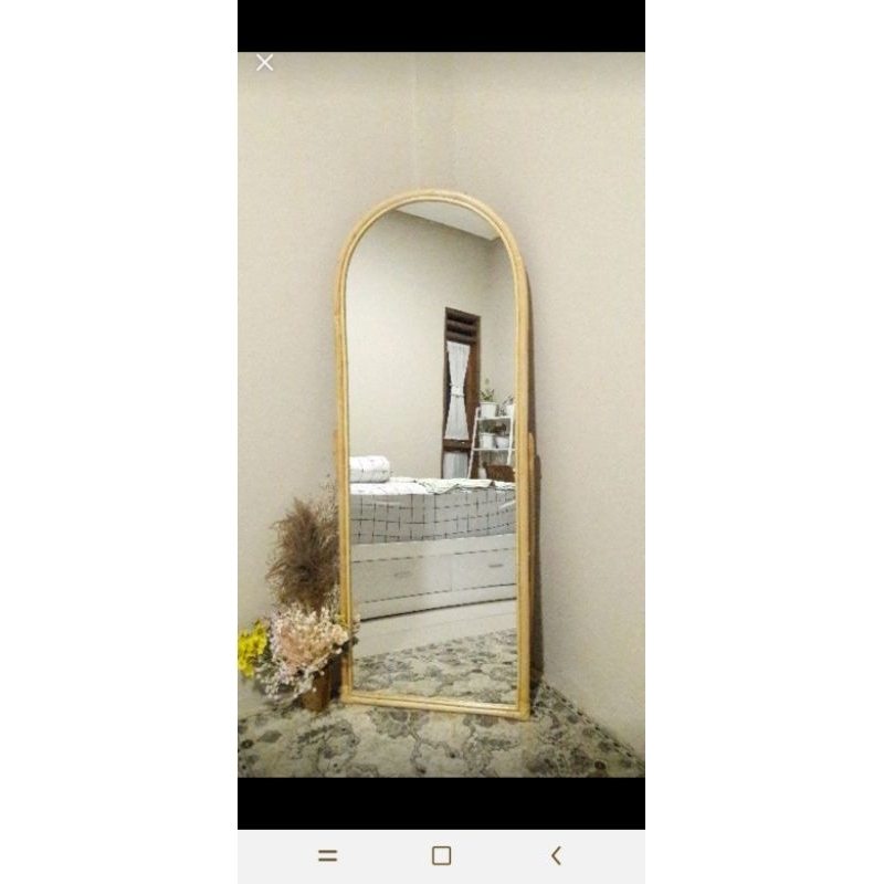 Cermin Rotan oval uk.50x170cm
