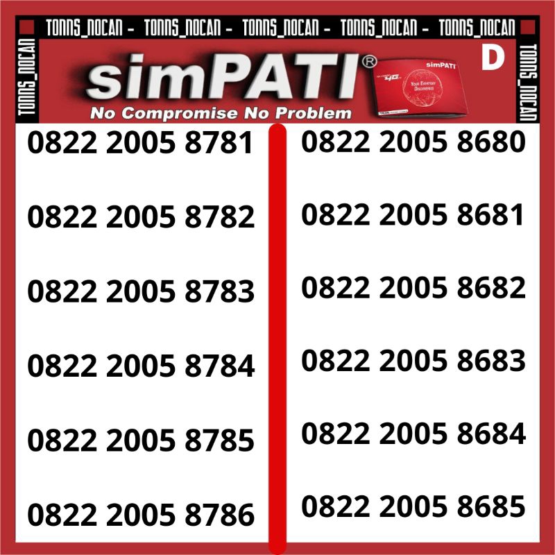 Nomor Cantik Simpati 4g Lte