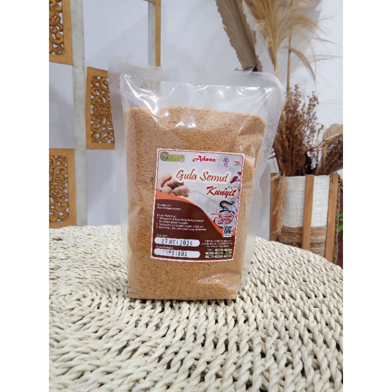 

Gula Semut Kunyit 500gr nylon/Adana/Asli Jogja/Bubuk Gula kelapa Rasa Kunyit