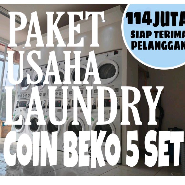 PAKET USAHA LAUNDRY COIN BEKO 5 STACK