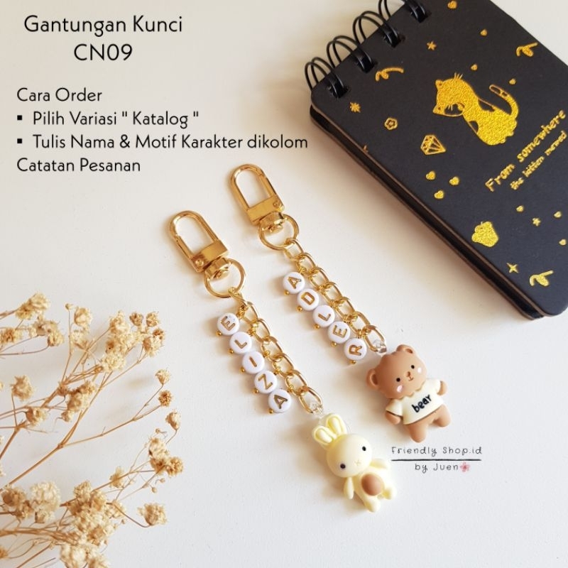 Gantungan Kunci Custom Nama CN09 / Gantungan HP / Gantungan Tas / Gantungan Aksesories / Keychain / Bag charm