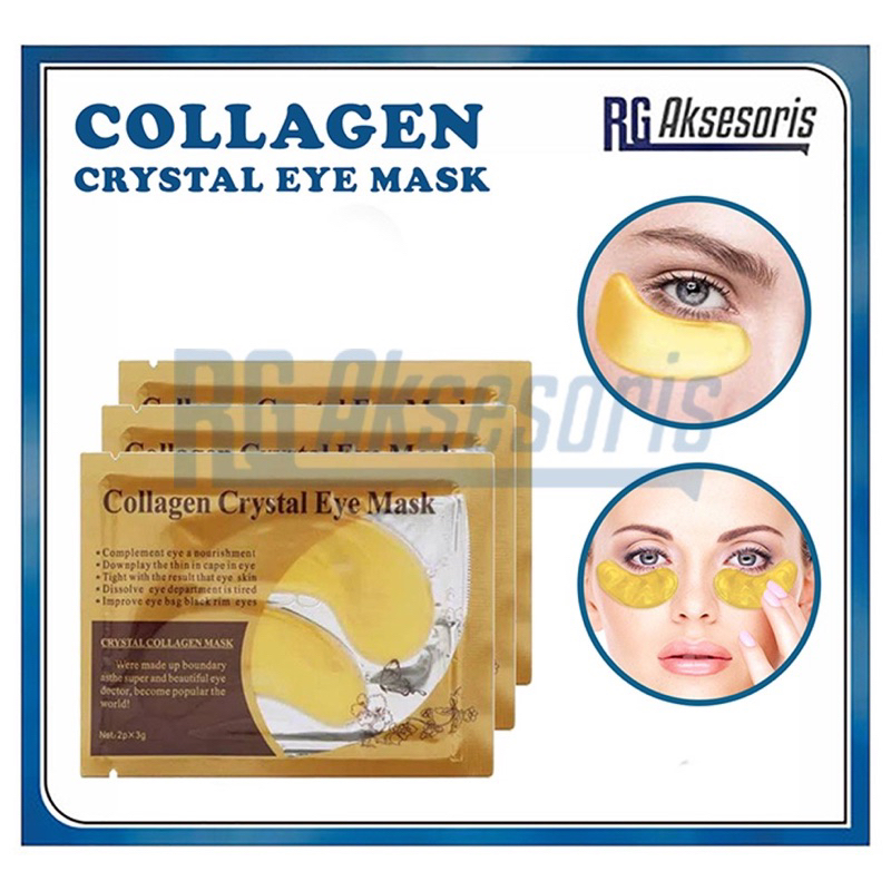 bgskinbukittinggi- Masker Mata COLLAGEN CHRYSTAL GOLD EYE BAG Sepasang (isi 2pcs)