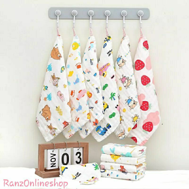 Handuk bayi anak katun sapu tangan bayi washlap bayi