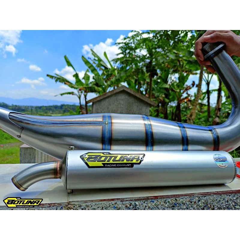 KNALPOT NINJA R RR SS ORIGINAL BOTUNA RACING EXHAUST TYPE PRESS