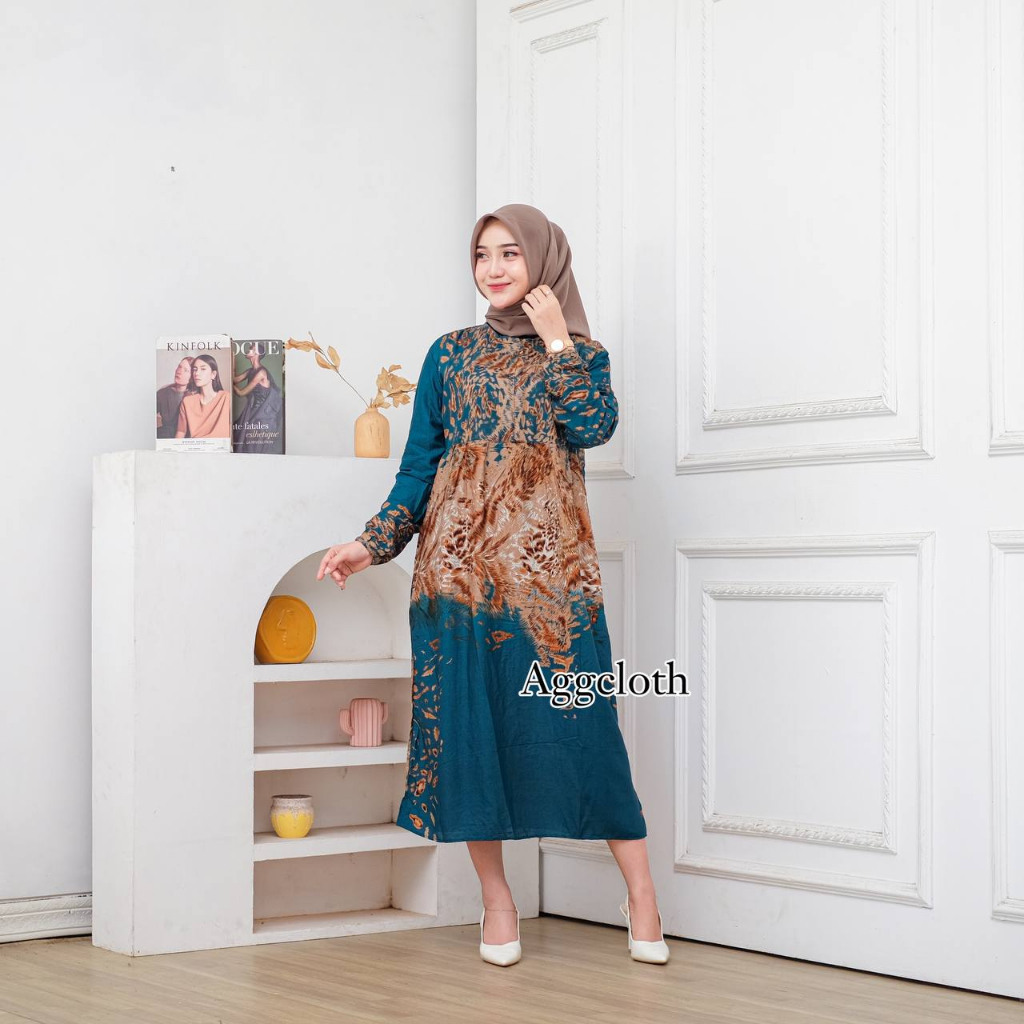 Gamis Rayon Viscose Payung Busui Panjang LD 100cm - 116cm