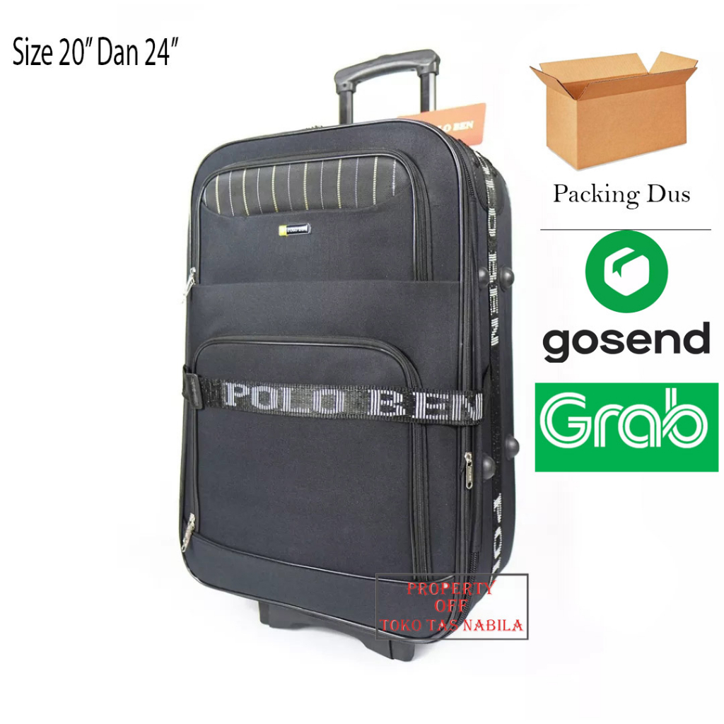 Koper Polo 20 inch Polo - koper kain - koper bagasi - koper murah - koper bahan - tas koper