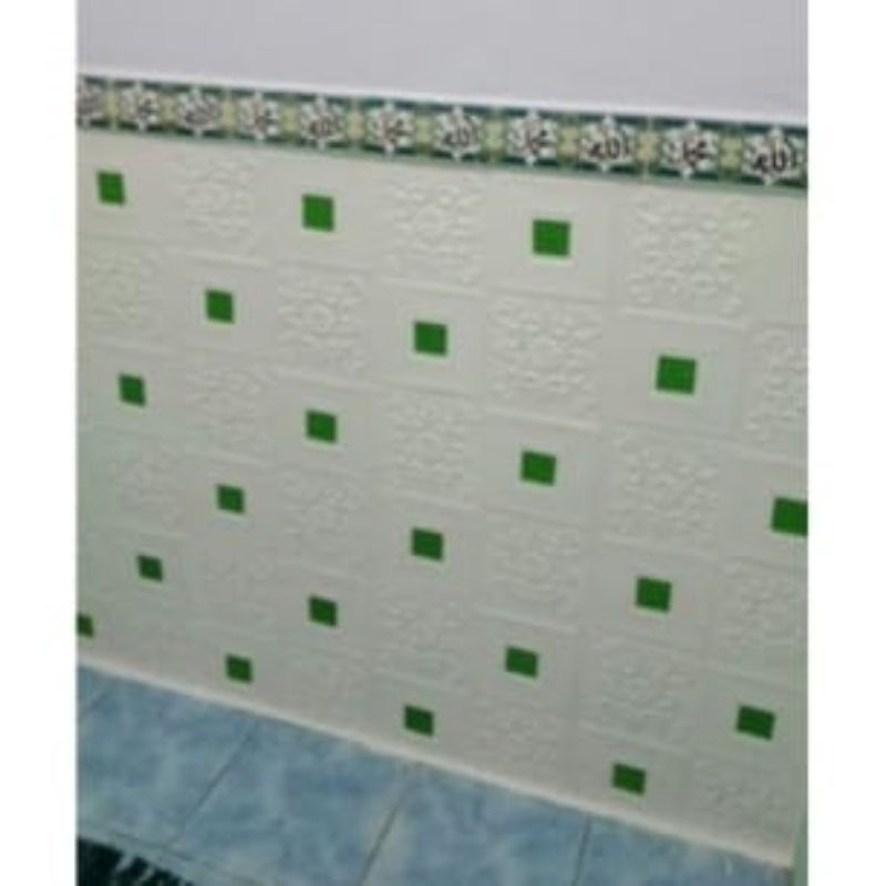 PROMO # Wallpaper dinding 3d foam Motif Batik ( ukuran 70x70cm )