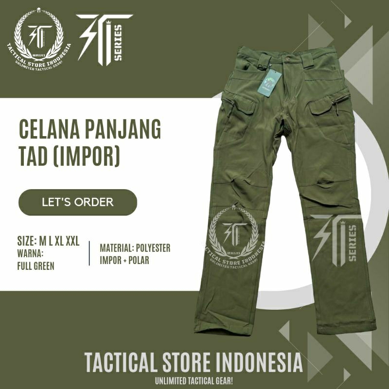 Celana Panjang TAD - Celana Panjang Tactical Outdoor IMPOR - GREEN / HIJAU