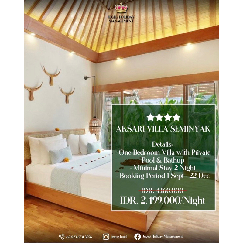 VOUCHER AKSARI VILLA SEMINYAK