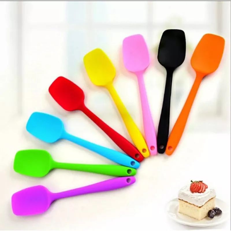 MJ88 Spatula sekop Kue Bahan Silikon /Sendok Pengaduk Silicone Adonan Kue Sekop /Spatula Silikon Bentuk Sekop 28Cm / Spatula Sekop Silikon Sutil Sendok Pengaduk Tahan Panas /Spatula Silikon Food Grade Alat Masak Tahan Panas Sutil Anti Lengket Super Murah