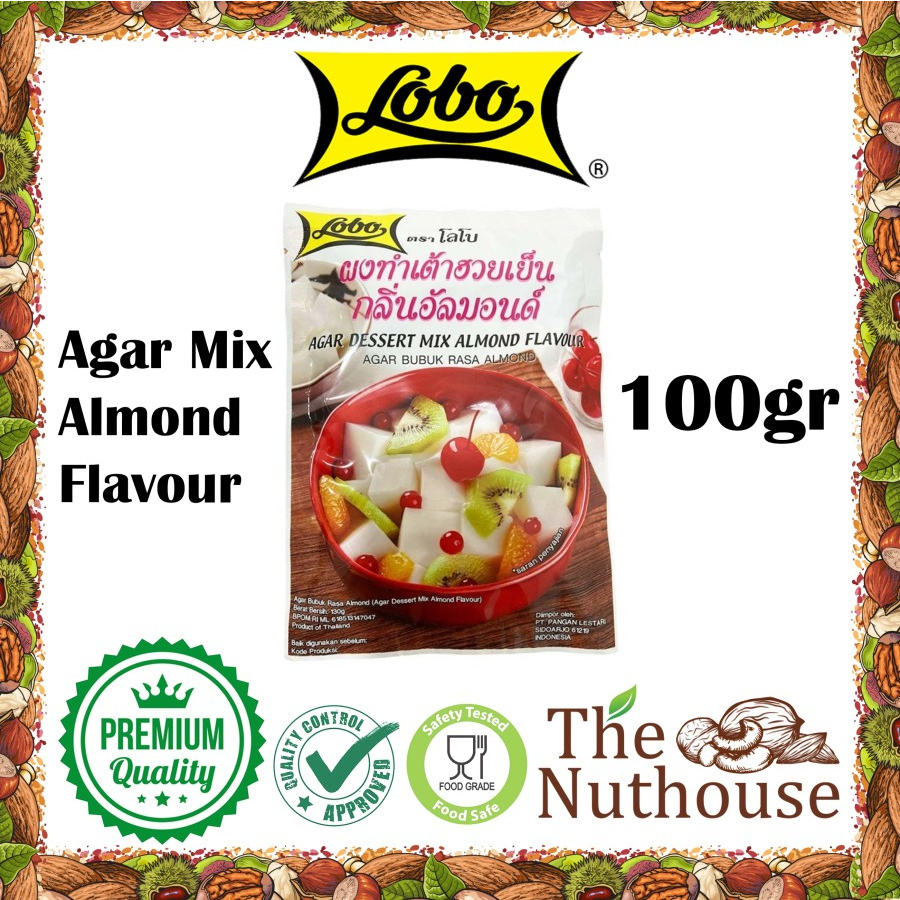 

Lobo Agar Dessert Mix Almond Flavor / Agar Bubuk Rasa Almond 130gr