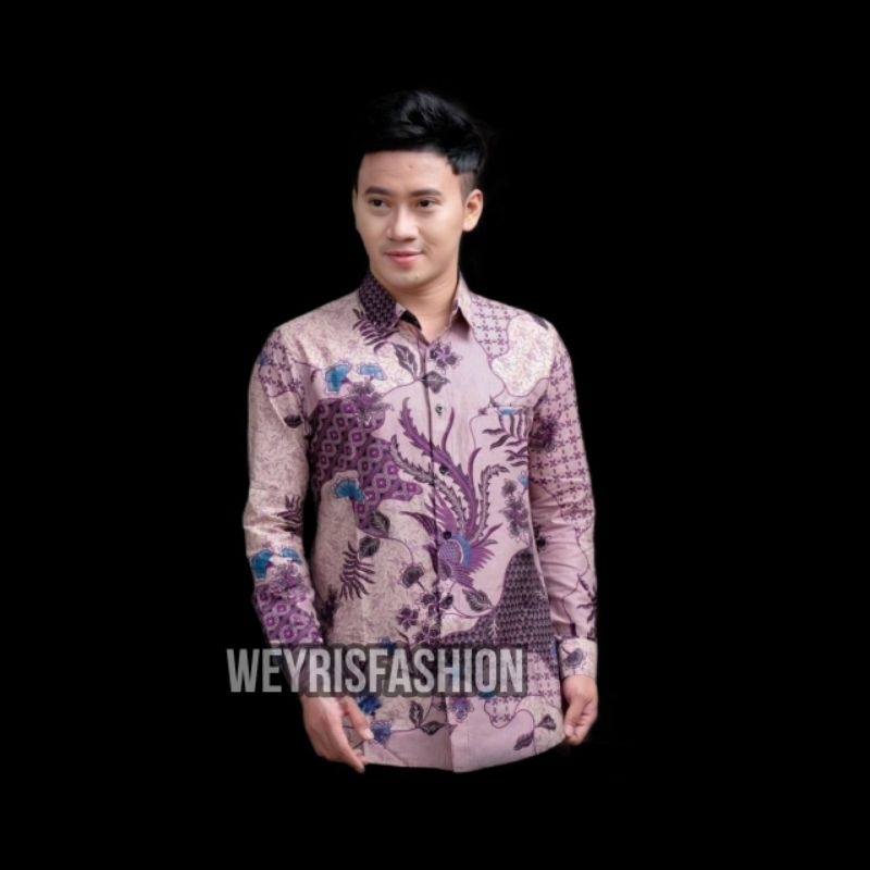 TERBARU COUPLE SWEET - COUPLE BATIK AYAH DAN ANAK COWOK BATIK UNGU PURPLE LILAC VIOLET - BATIK WEYRISFASHION - BATIK PRIA