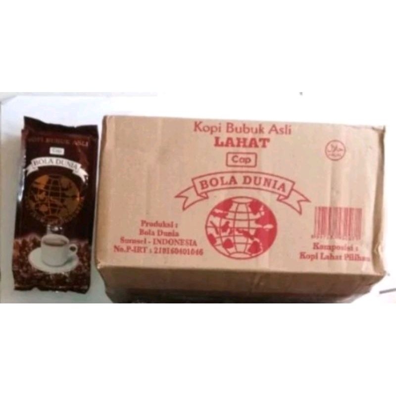 

kopi bola dunia asli lahat ,murni dan hitam 3 kg isi 12 bungkus 250 grm