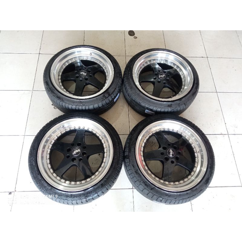velg mobil bekas ring 17x8,5 et30 lubang 4x100/114 ban 205/45/17