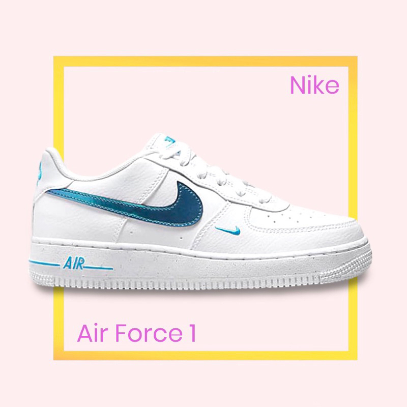 Sepatu Sneaker Nike Air Force 1 GS White Lightning Original 100%