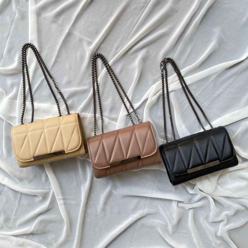 AHSTORE | ARUMI BAG | Tas selempang Tas bahu Tas wanita tas tali rantai tas pengunci magnet tas satu