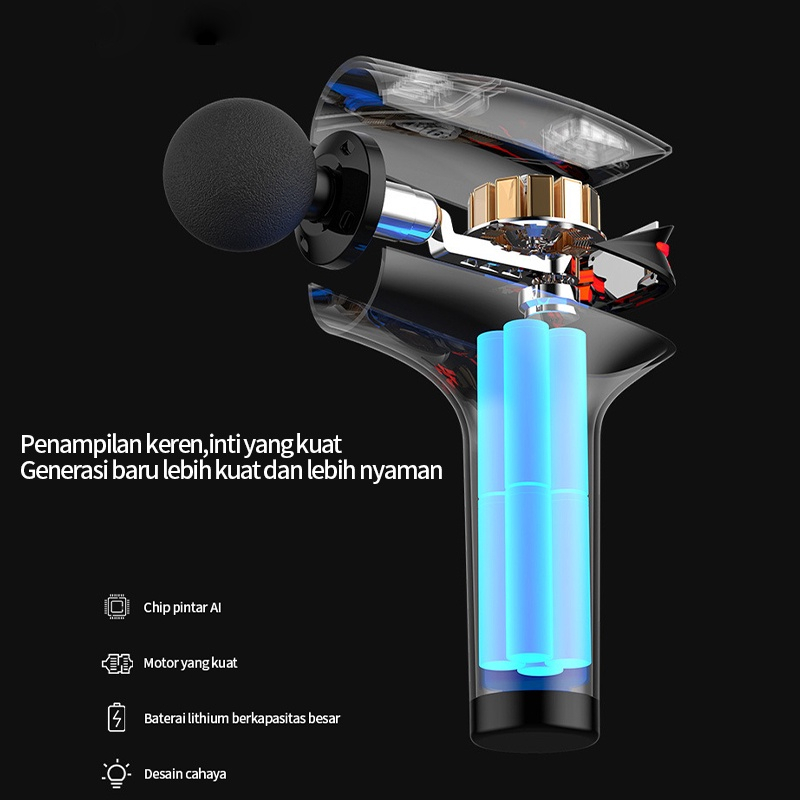 Abu-abu Pistol fasia ringan / Pijat Meridian Portabel/ Pistol Fasia Listrik/ Pijat Otot Rumah Portabel