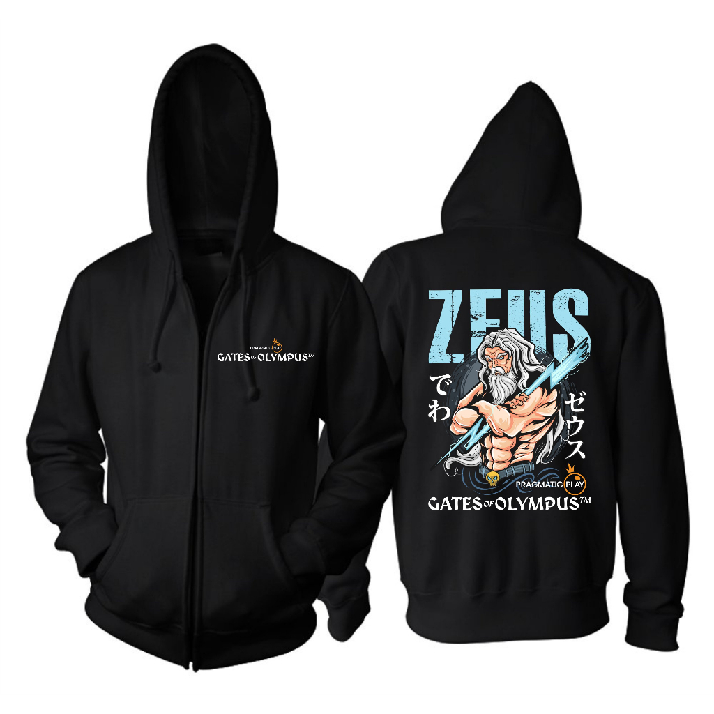 JAKET ZIPPER ZEUS GATES OF OLYMPUS PRAGMATIC PLAY GAME SLOT BIG SIZE JUMBO