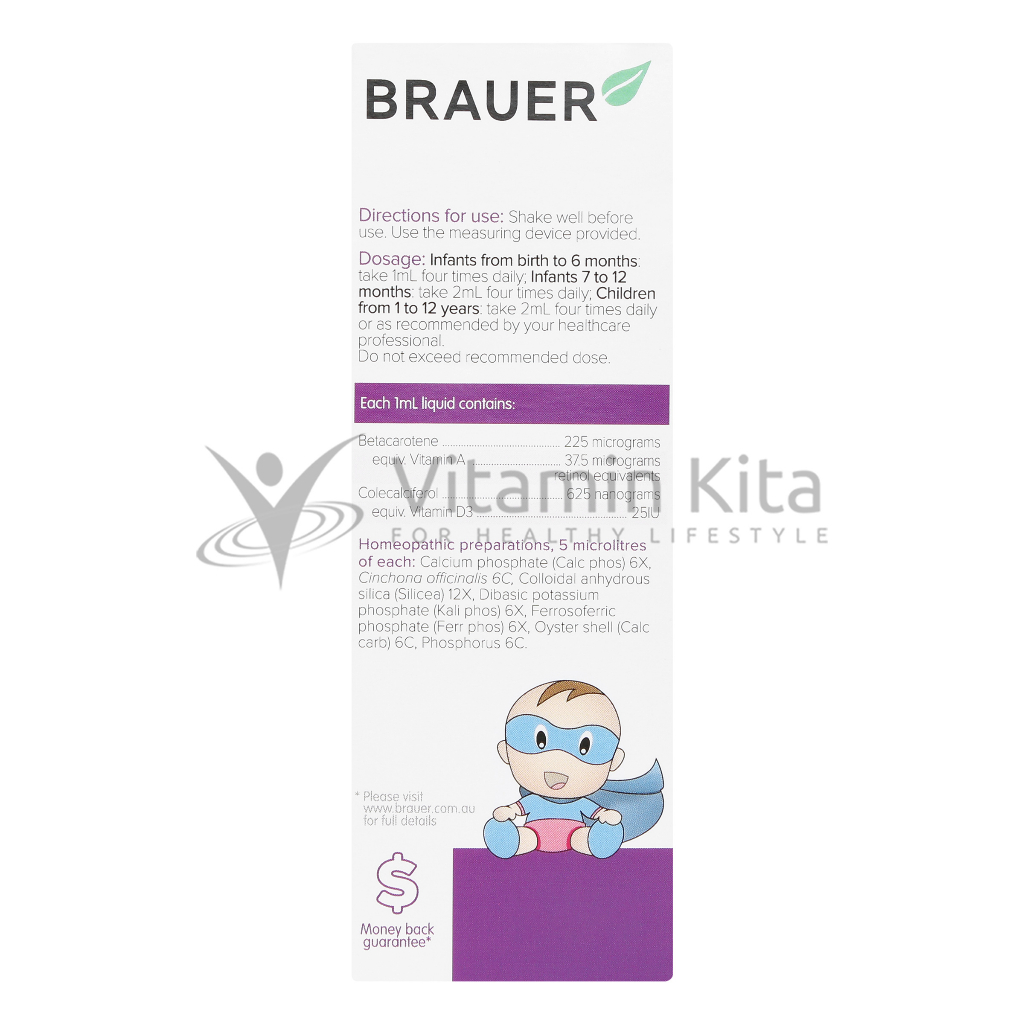 Brauer Baby And Child Immunity Support - 100 ml | mendukung &amp; meningkatkan kekebalan tubuh serta menjaga kesehatan selaput lender