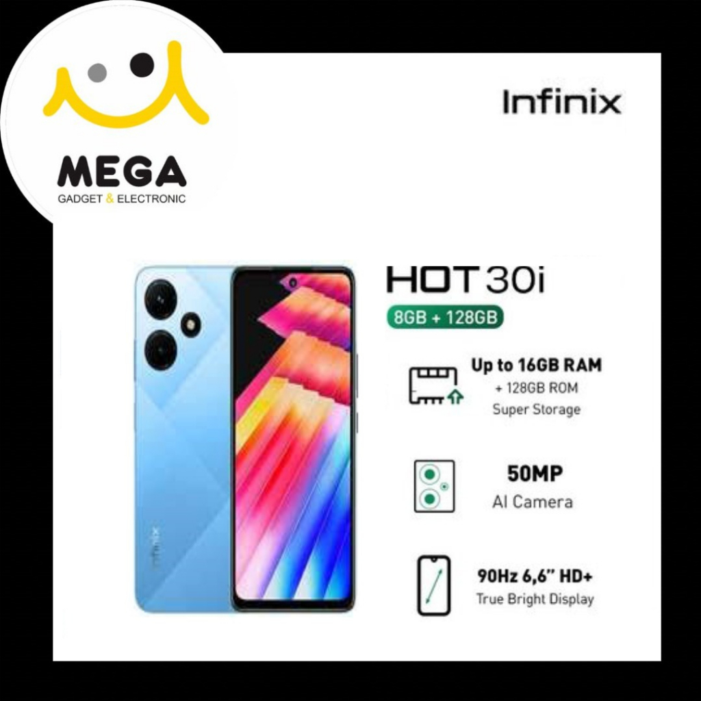 Infinix Hot 30i 8GB + 128GB Garansi Resmi Infinix Indonesia