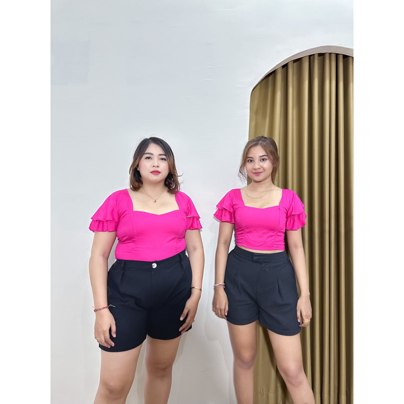 TWELVEMARCH / KYRA TOP/ATASAN RAYON TWIL/TOP CROP RAYON