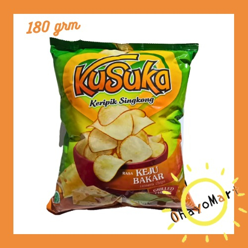 Kusuka Keripik singkong Rasa Keju Bakar / Cassava Chips Cheese 180grm