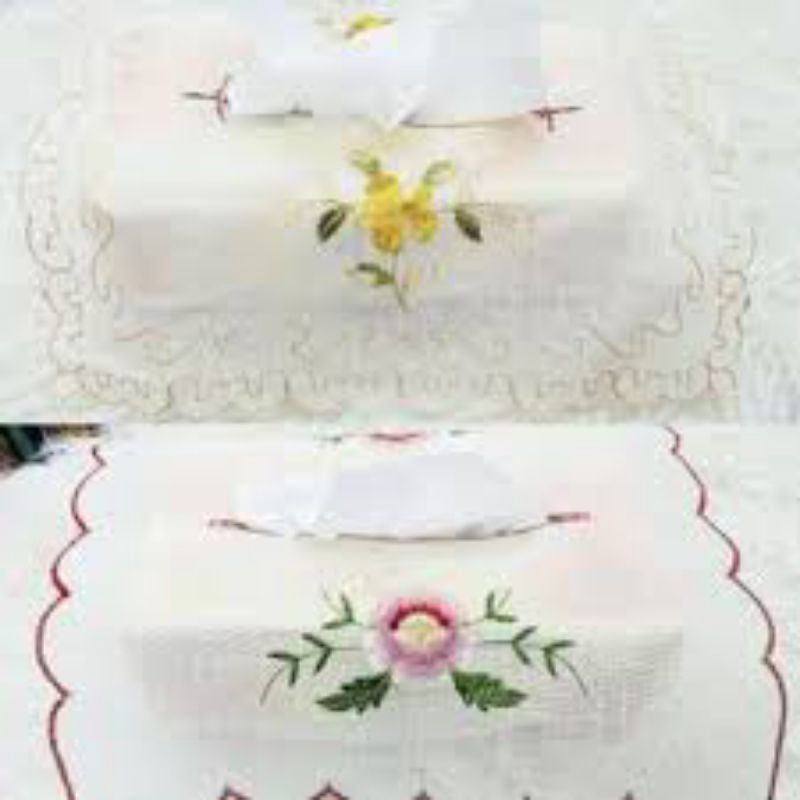 OBRAL!!! COVER TISSUE BORDIR SERAT NANAS