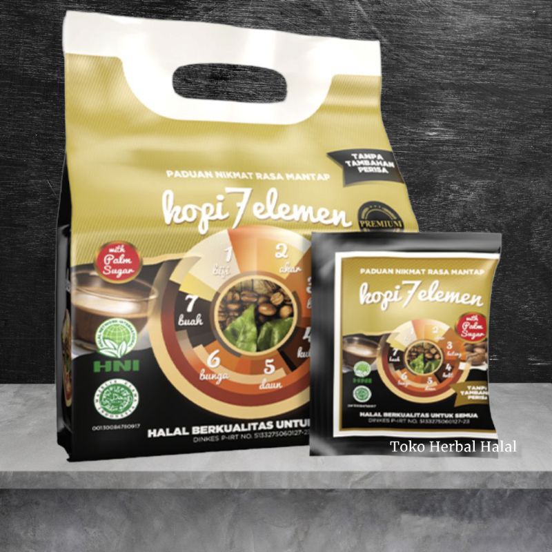

Kopi 7 Elemen Premium isi 10 sachet Kopi yang menyehatkan