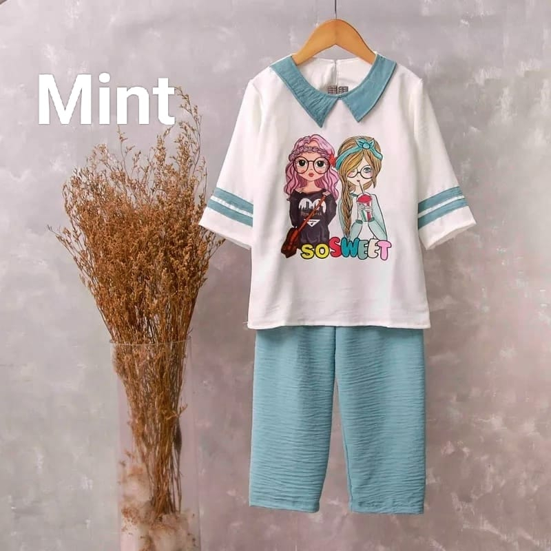 CHILA KIDS SET ANAK PREMPUAN 3-12 TAHUN | CRINCKLE AIRFLOW | TERLARIS 2023