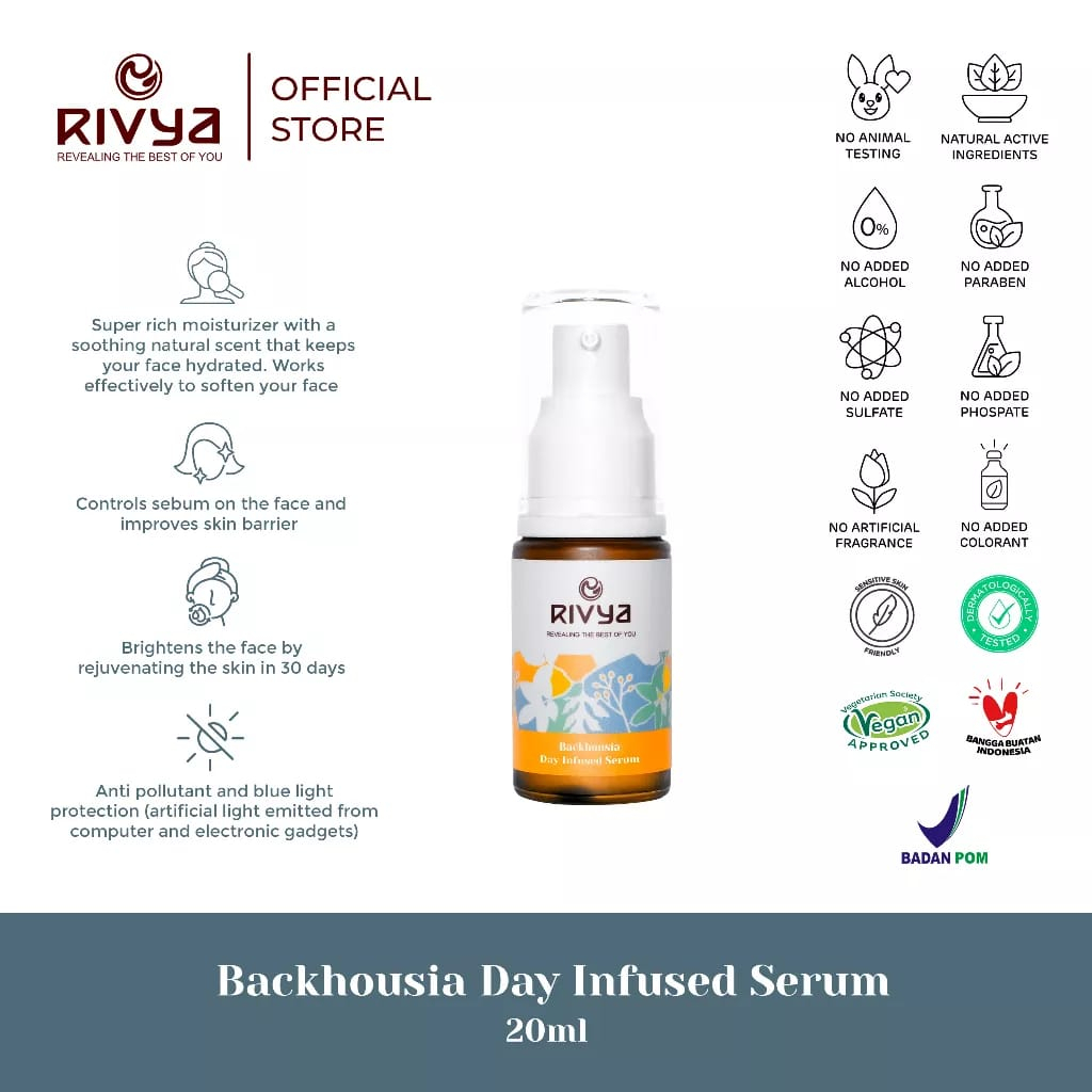 Rivya Backhousia Day Infused Serum 20ml