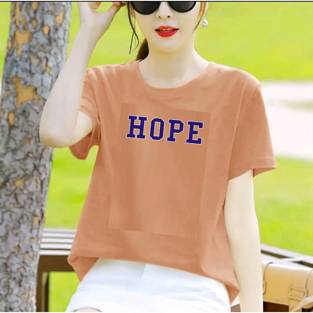 BISA COD_BAJU TRENDY HOPE GIRL PENDEK TERBARU-KAOS DISTRO CEWEK KEREN LENGAN PENDEK MASA KINI DAN TERLARIS