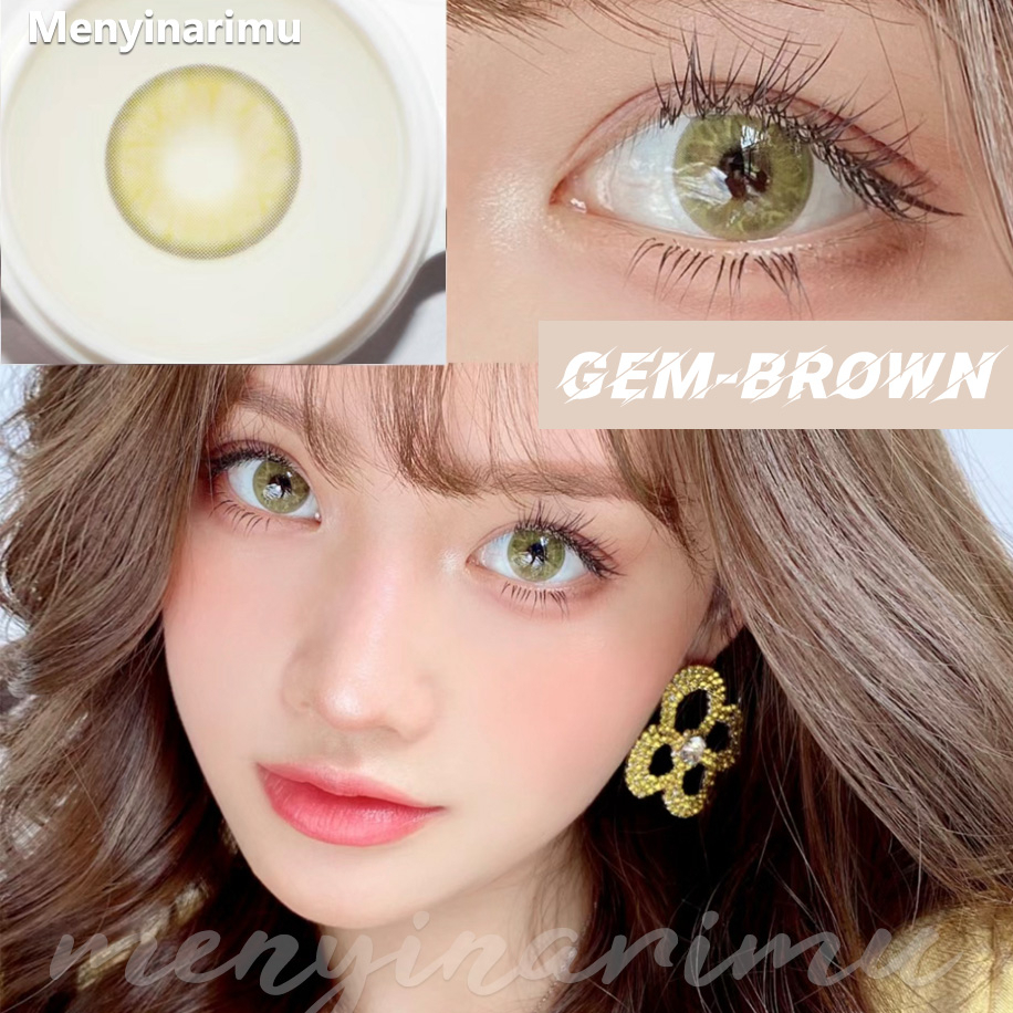 softlens 1Pasang blue browm pink green color contact lens make up soflen Warna Lensa Kontak softlens