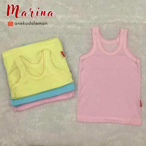 [6Pcs] SINGLET KAOS DALAM ANAK/REMAJA MURAH SALUR WARNA MARINA CEWEK/COWOK