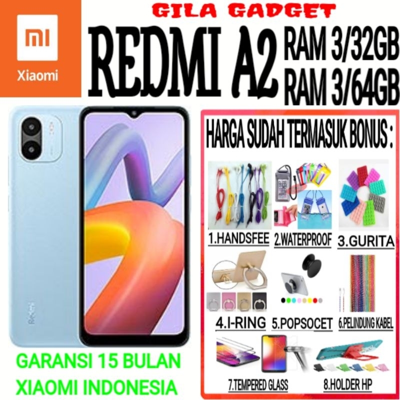 XIAOMI REDMI A2 RAM 3/32 + RAM 3/64GB GARANSI RESMI