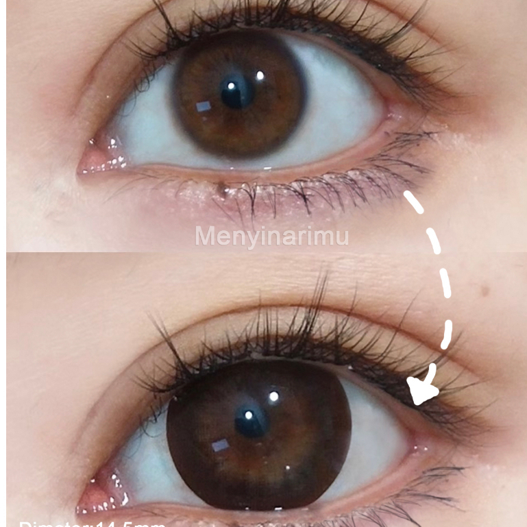 1 Pasang Softlens Soflen Warna Chocolate Soflens lensa kontak