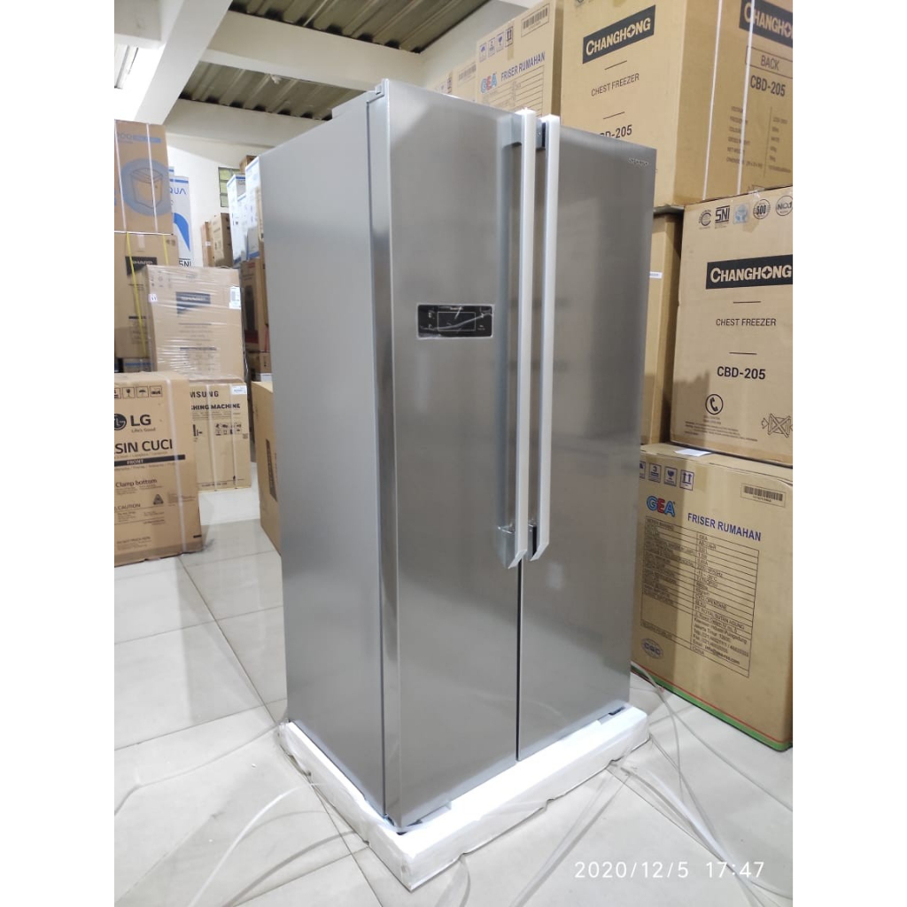 Sharp Kulkas Side By Side 2 Pintu SJ IS60M-SL / SJIS60MSL sj-is60 MSL