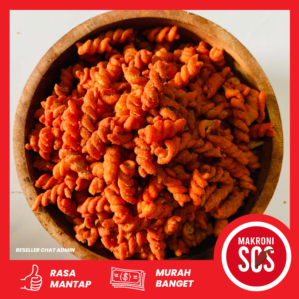 Makaroni SOS - 250GR Makaroni Spiral Balado &amp; Pedas Daun Jeruk