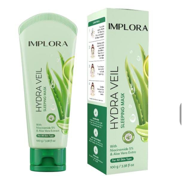 IMPLORA HYDRA VEIL SLEEPING MASK - Masker wajah night - gel sleeping mask