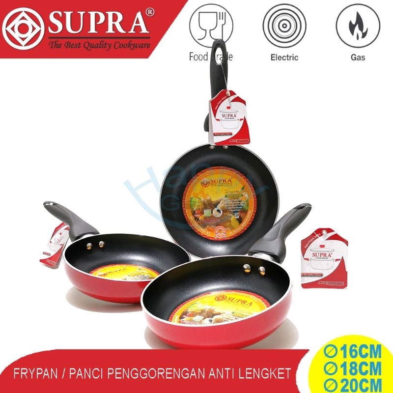 frypan teflon supra original / frypan teflon 16&quot; 18&quot; 20&quot; 22&quot; 24&quot; / wajan teflon anti lengket/ wajan anti lengket / teflon serbaguna / penggorengan serbaguna/ wajan anti lengket